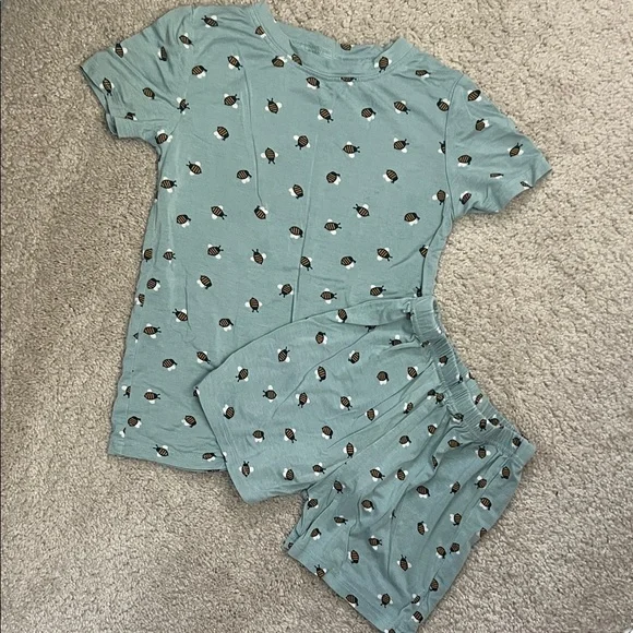 Brave Little Ones Bee Print Short Sleeve PJ Set Size 3T - Picture 1 of 3